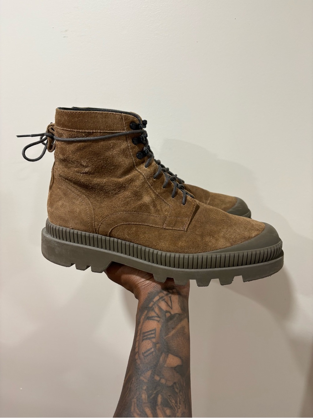 Classic Suede Massimo Dutti Military Boots